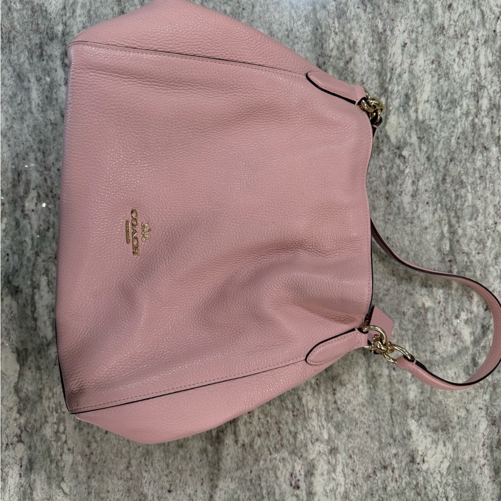 Coach Blush Pink Leather Shoulder Bag